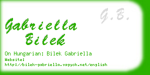 gabriella bilek business card